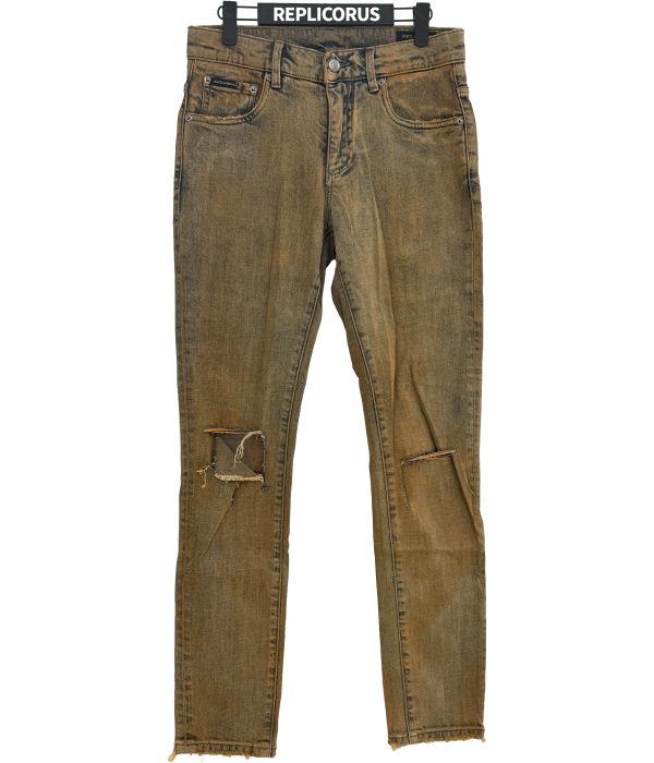 Dolce & Gabbana – Yellow Distressed Skinny – Denim Jeans