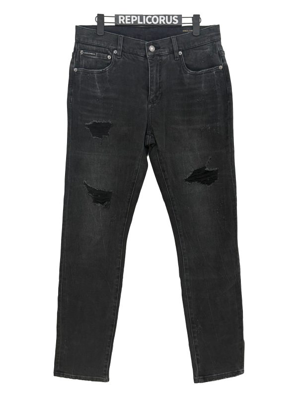 Dolce & Gabbana – Black Distressed Skinny Jeans