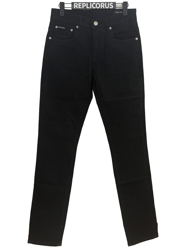 Dolce & Gabbana – Black Pocket-Logo Skinny Jeans