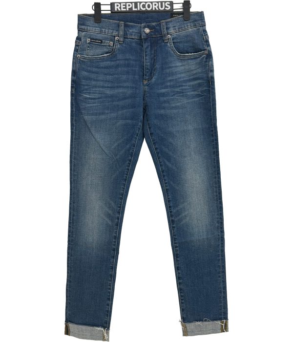 Dolce & Gabbana – Mid-Blue Frayed Skinny – Denim Jeans