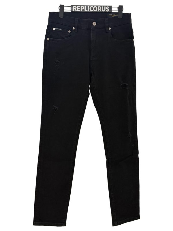 Dolce & Gabbana – Black Distressed Skinny Jeans