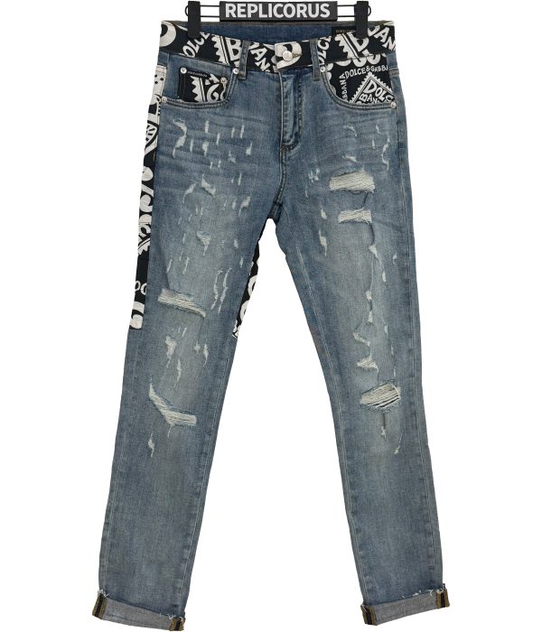 Dolce & Gabbana – Patchwork Distressed Skinny – Denim Jeans