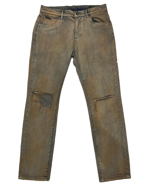 Dolce & Gabbana - Distressed Overdyed Ripped Jeans in Burnt Sand Wash