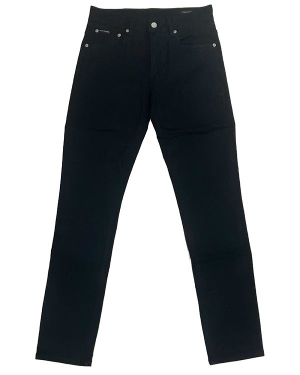 Dolce & Gabbana - Black Skinny Jeans with Metal Back Pocket Logo Plaque