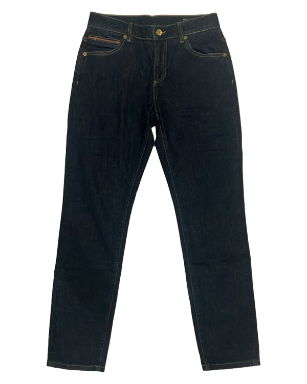 Dolce & Gabbana - Dark Indigo Jeans with Gold Metal Logo Plaque