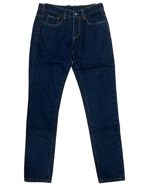 Dolce & Gabbana - Regular-Fit Blue Jeans with Full Leather Back Pocket