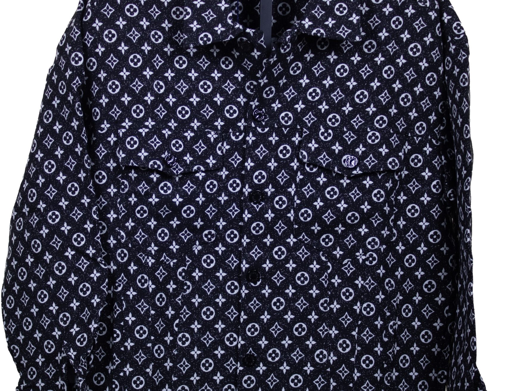 Louis Vuitton – Black Monogram Pattern – Denim Jacket