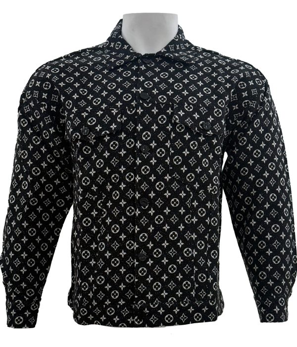 Louis Vuitton – Black Monogram Pattern – Denim Jacket