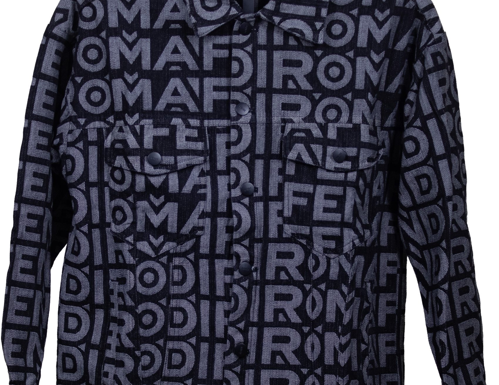 Fendi – Black & Grey Roma Monogram – Denim Jacket