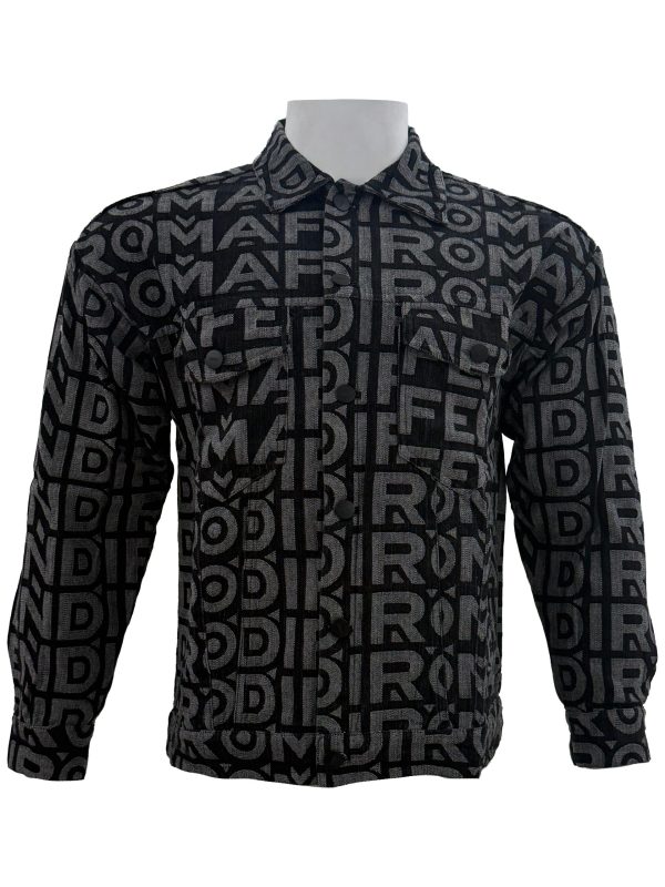 Fendi – Black & Grey Roma Monogram Denim Jacket