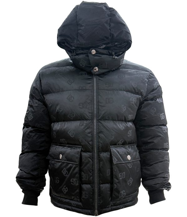 Dolce & Gabbana – Black Monogram Winter Puffer Jacket