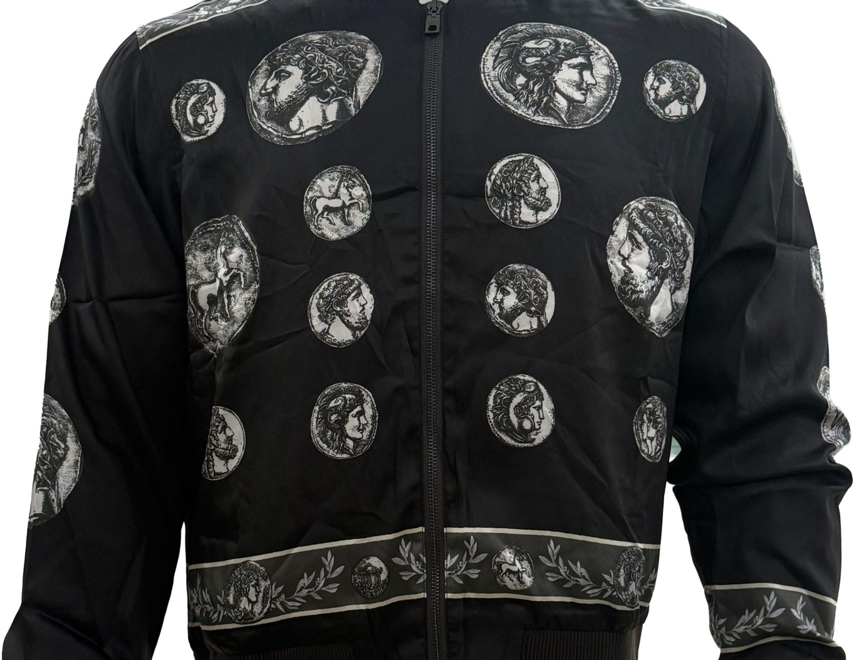 Dolce & Gabbana – Black Silk Medallion Print – Jacket