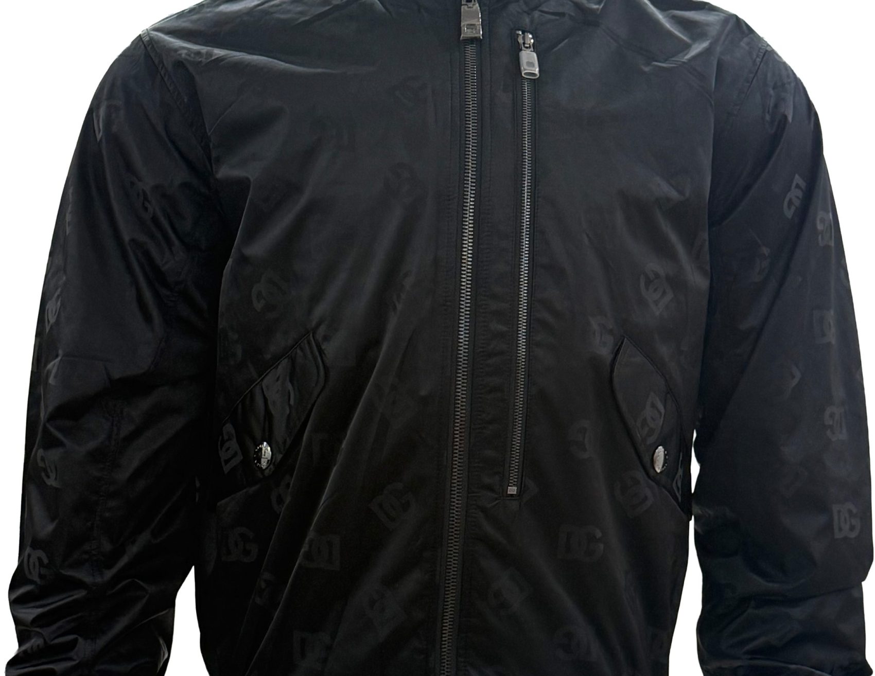 Dolce & Gabbana – Black DG Monogram Bomber – Jacket