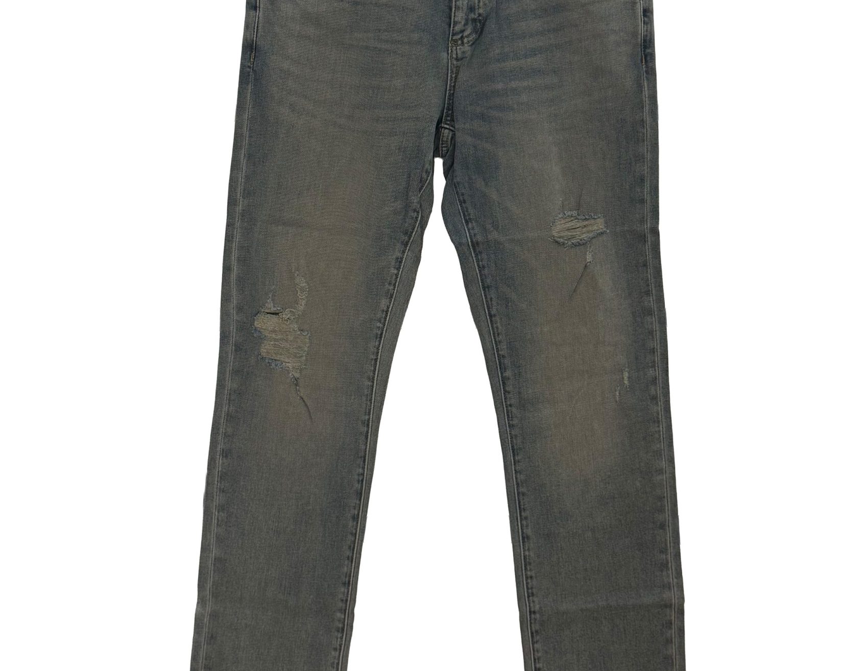 Dolce & Gabbana – Grey Distressed Slim – Denim Jeans